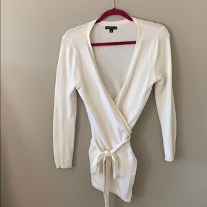 White Wrap Sweater